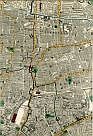 North London Railway, Regent's Canal, Shoreditch, Haggerstone, Hoxton, Bethnal Green, Great Eastern Railway, Spittlefields, Mile End New Town, Railway, & Whitechapel