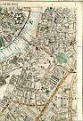 Westminster, Millbank Penitentiary, River Thames, Vauxhall Bridge, Lambeth, London & South Western Railway, Kennington, Kennington Oval, Surrey Cricket Ground, South Lambeth, & North Brixton